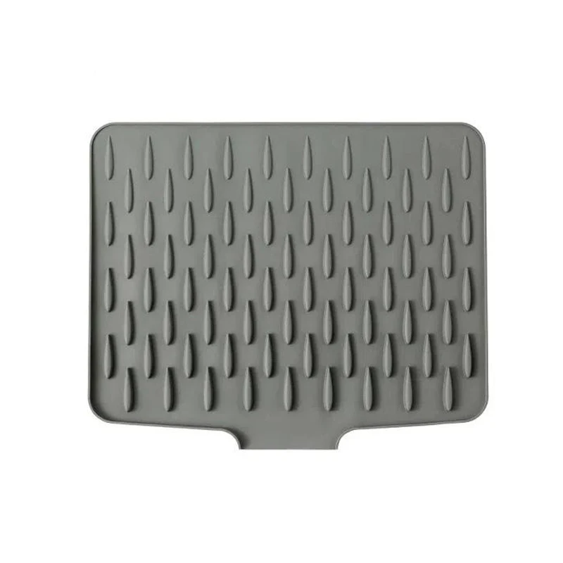 

Foldable Drying Mat Minimalist Multi-Use Kitchen Silicone Mat - Drainage Slope + Hot Pot Trivet + Cutting Board Stabilizer