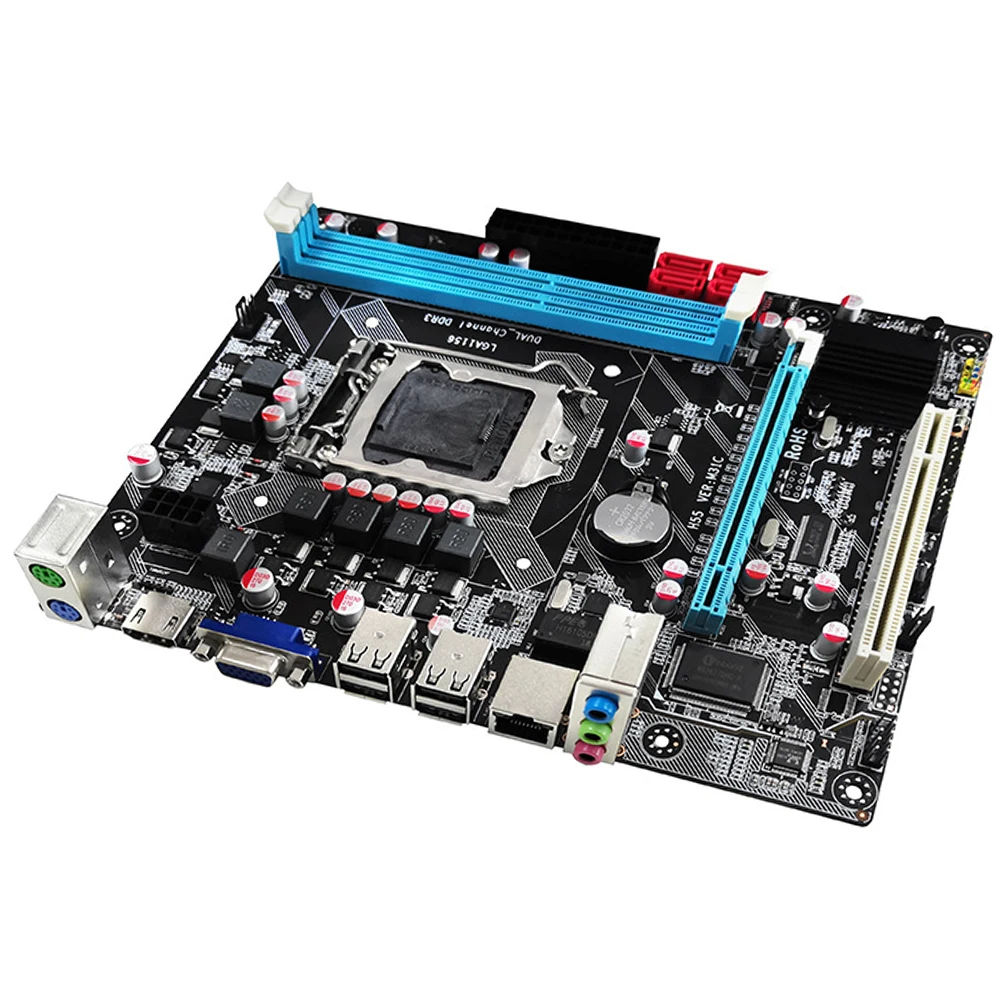 Imagem -03 - Placa-mãe H55 Lga 1156 Memória 16gb Ram Ddr3 Sata2.0 i3 530 i5 750 660cpu 1333mhz