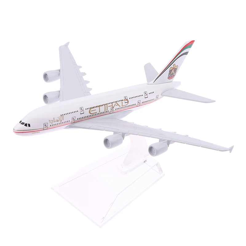 20cm Airways atibad 380 modello di aeroplano in lega di aerei Diecast ruote di aerei carrelli di atterraggio aereo aereo ornamento domestico