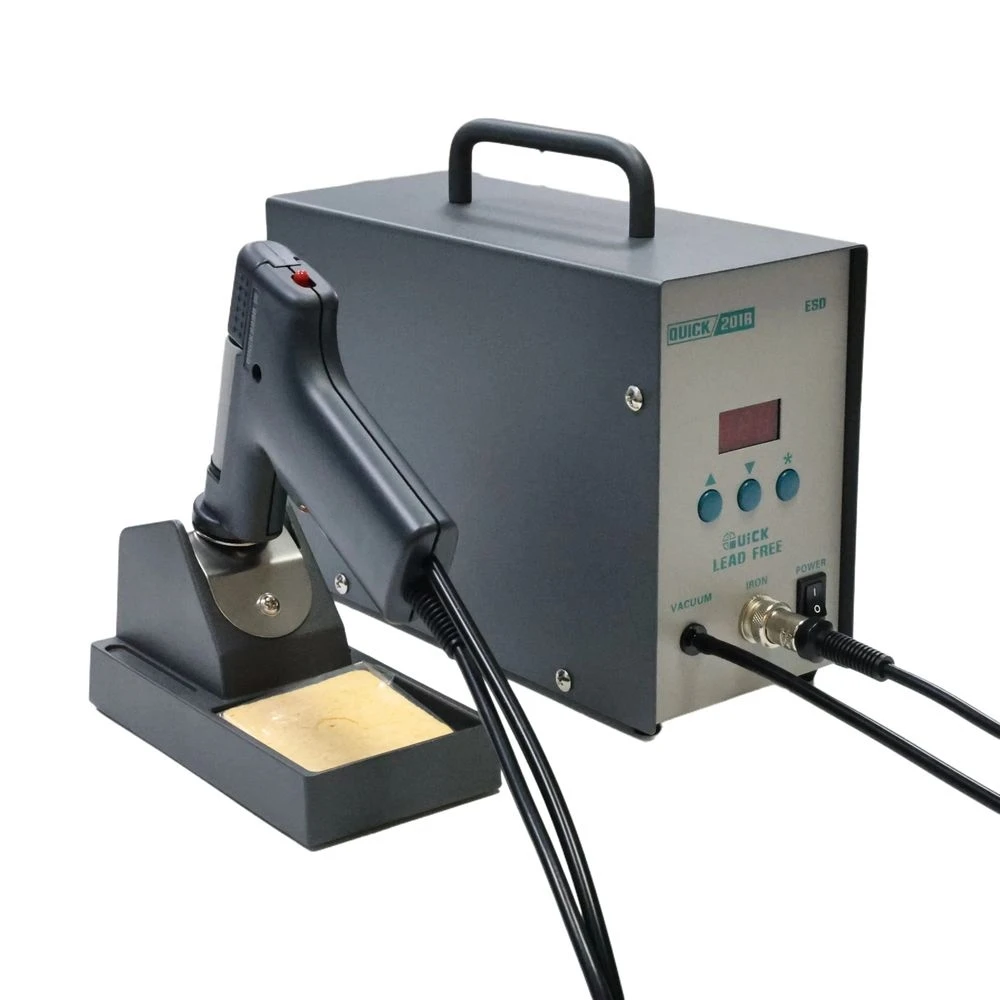 QUICK 201B Vacuum King - 600mmHg Suction & Multi-Nozzles for Zero-Residue Desoldering