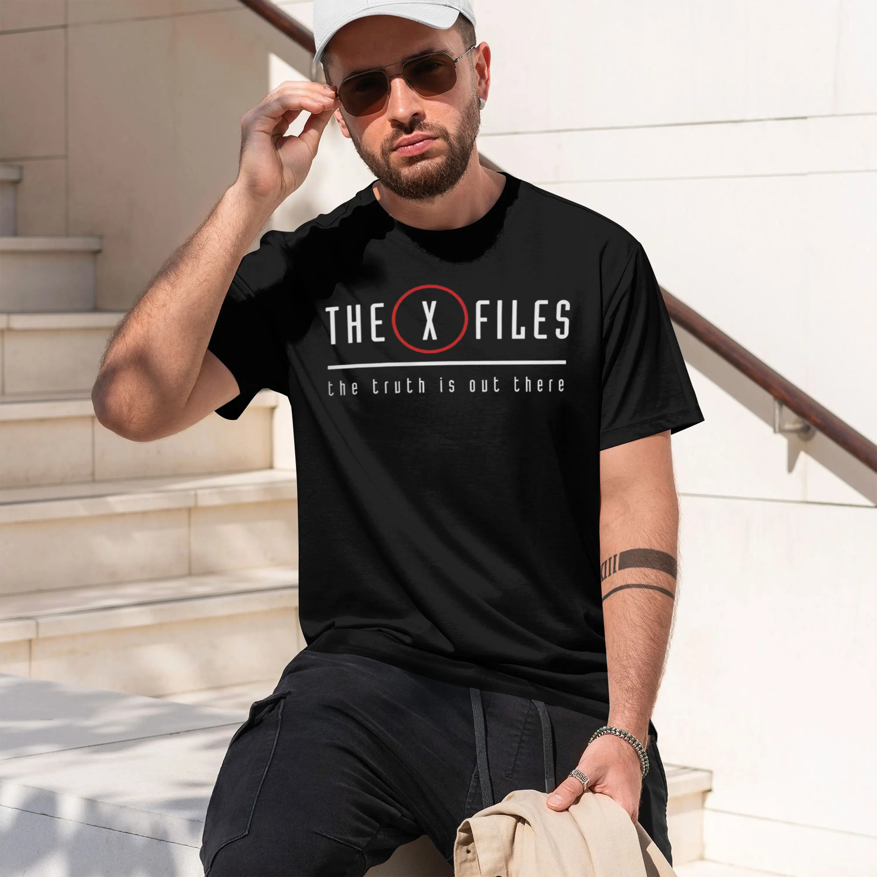 T-shirts pour hommes The Truth Is Out There Tee Shirt à manches courtes The X Files T-shirt col rond Nouveauté 2026 Nouveau modèle