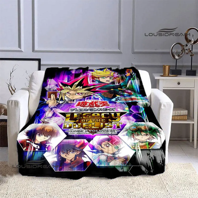 Classic Anime YU GI OH! Printed Blanket Sofa Bed Blanket Flannel Soft and Comfortable Home Travel Blanket Birthday Gift