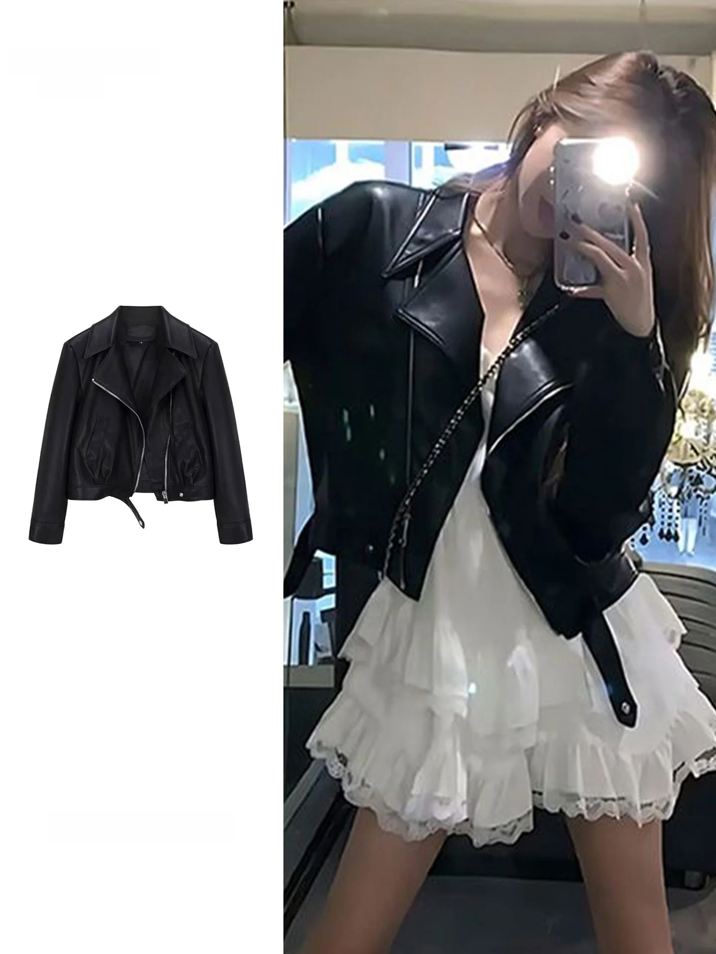 

Свободная кожаная куртка для женщин, осенне-зимняя, новый дизайн, в стиле Cool Cruel Sister, мотоциклетная куртка, повседневная, с длинными рукавами