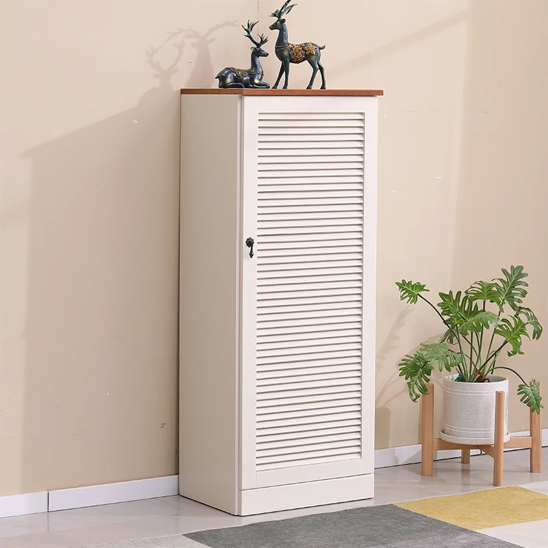 Nordic American Mediterranean solid wood shoe cabinet Simple modern single door storage shoe cabinet