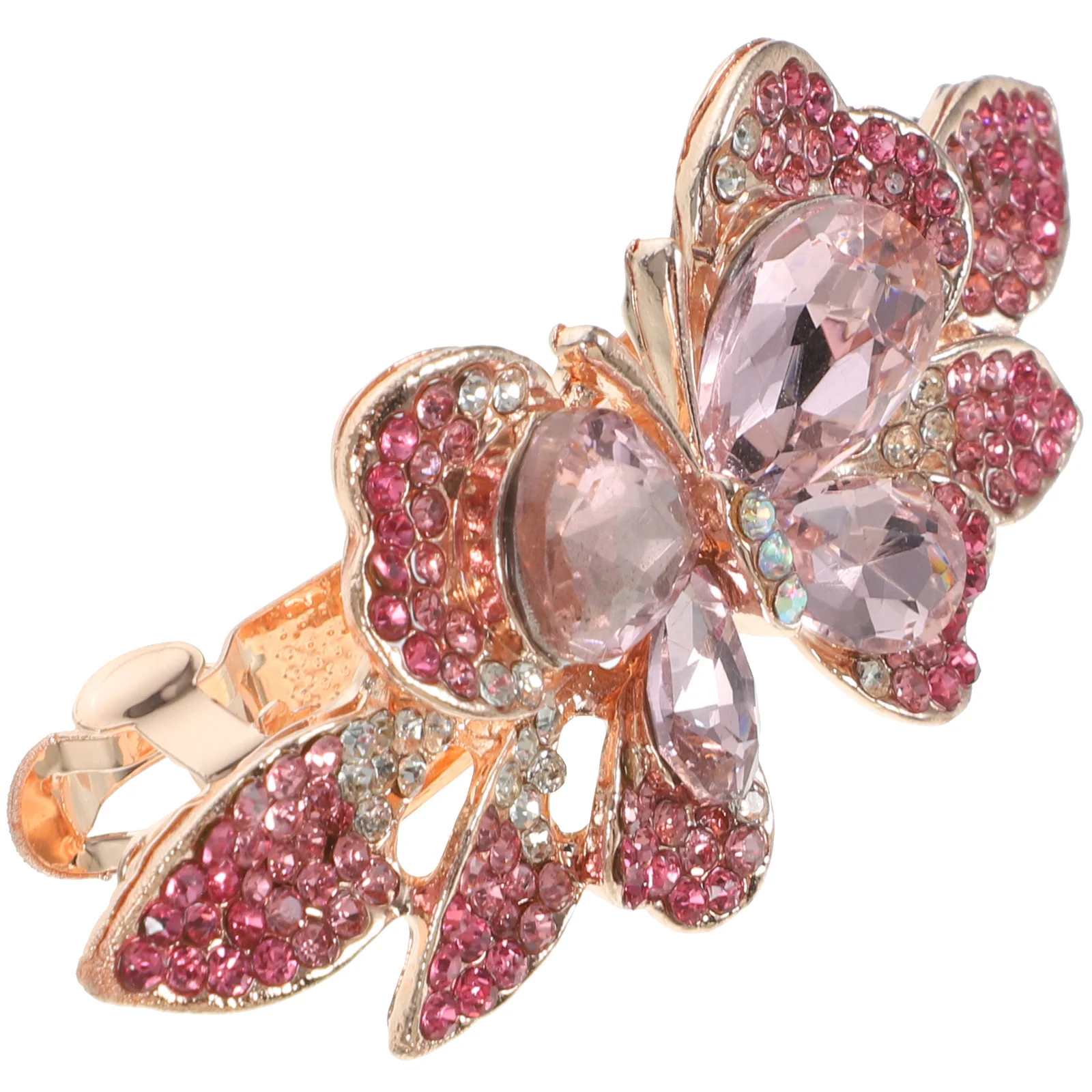 

Rhinestone Hair Clip Purple Crystal Barrette Wedding Party Accessories Women Thin Thick Hair Decorative Spring