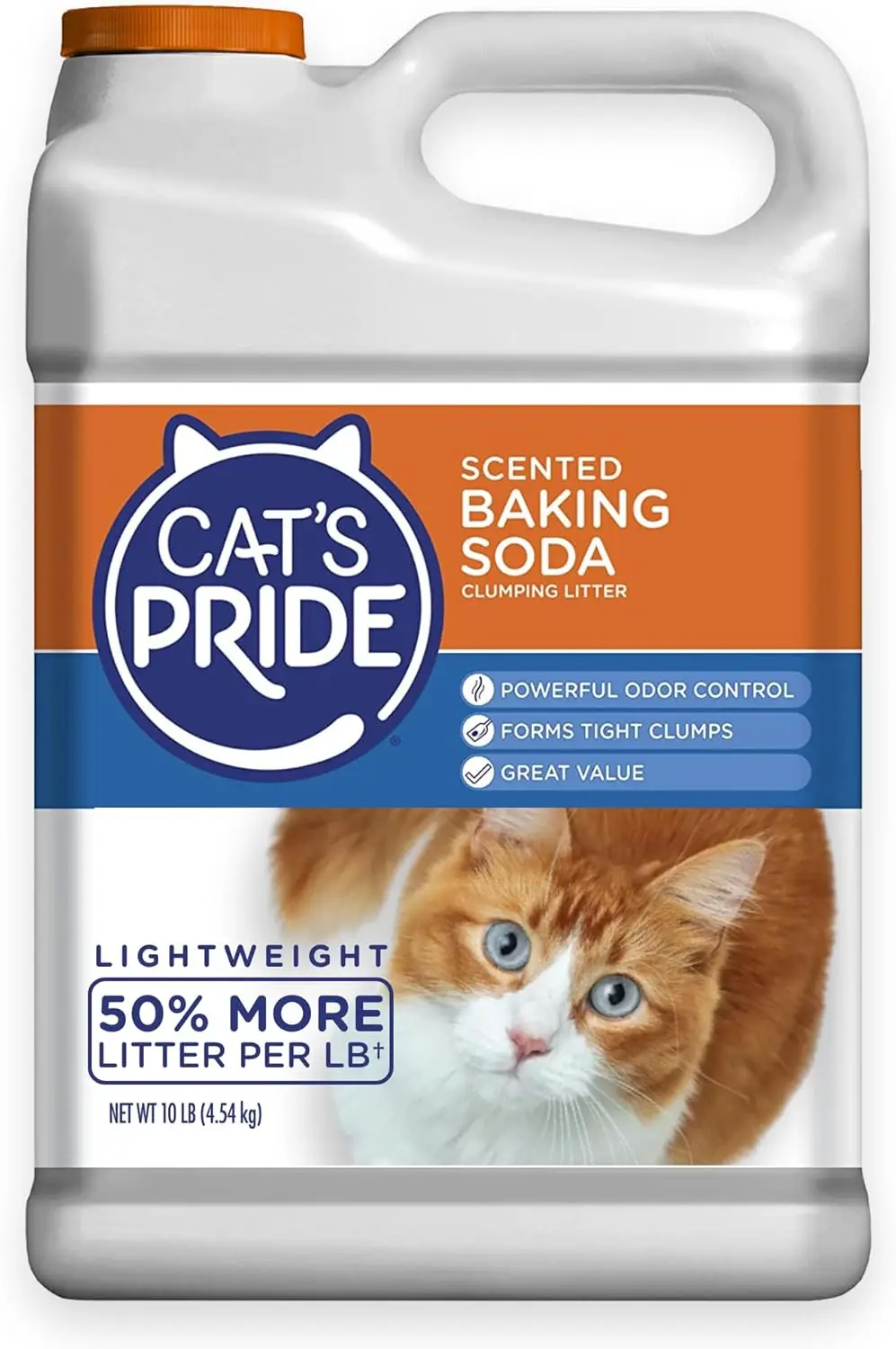 

Lightweight Clumping Cat Litter with Baking Soda, Powerful Odor Control, Scented, 10 lbs
