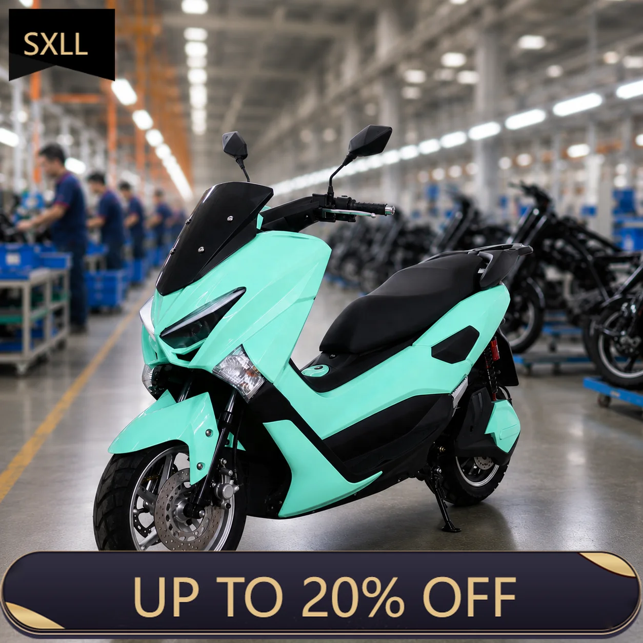 SXLL Affordable 48V 2000W Adult Electric Motorcycle Urban Commuter Lithium Battery Bike