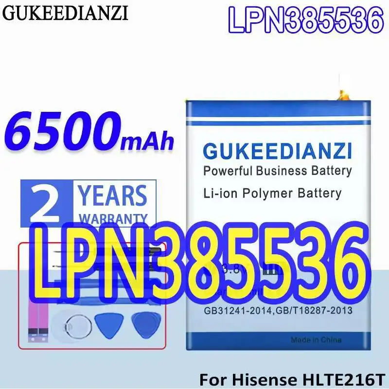 

For Hisense HLTE216T Mobile Phone Battery 6500mAh High Compatibility Reliable Power Supply LPN385536