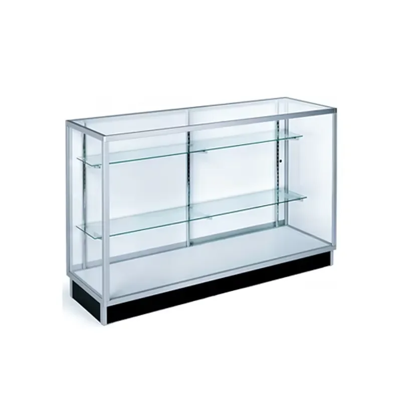 Heavy Duty Tempered Glass Display Cabinet with LED Lighting Adjustable Shelf Premium Showcase for Store Retail Exhibition Hot