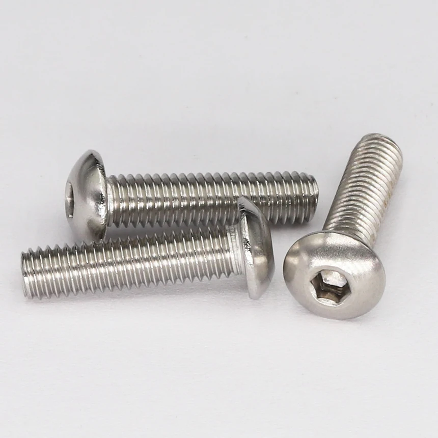 M5 M6*8 10 12 16 20 25 30 35 40 45 50 60 ISO7380 316 Stainless Steel A4-70 Hex Hexgaon Socket Button Round Allen Head Bolt Screw