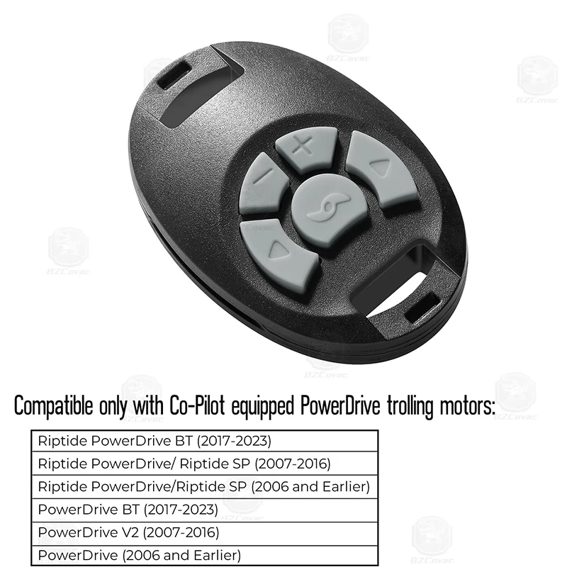 Co-Pilot Remote for Minn Kota PowerDrive Trolling Motors, Replaces 2774023 and 2994020, Fits Riptide V2 BT Models, #1866120