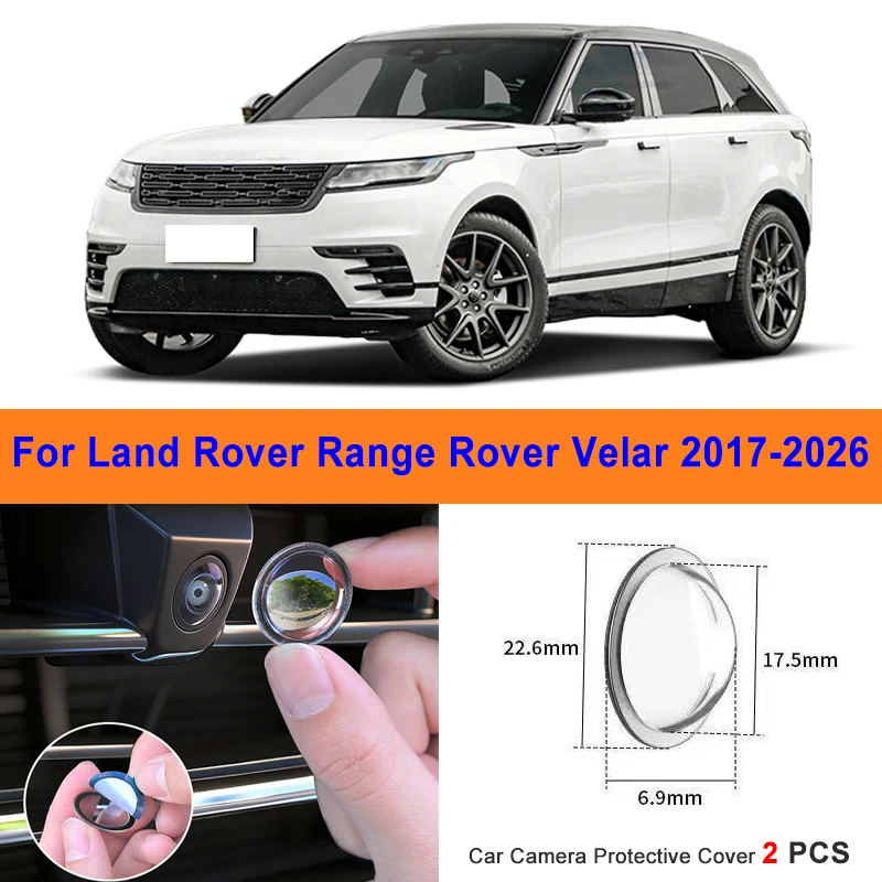

360 Reverse Image Car Camera Cover Anti-Scratch PC Lens Protector Stickers For Land Rover Range Rover Velar 2017-2026 2Pcs