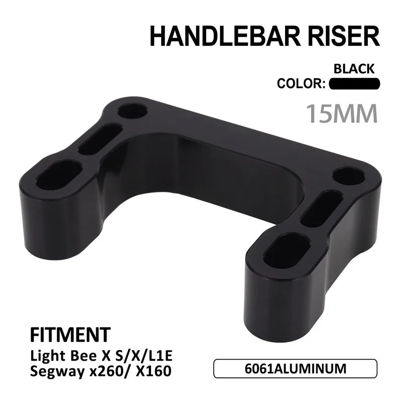 

Aluminum Alloy Handlebar Extender for Lightbee S/X Off-Road E-Bike Mods - Increases Handlebar Height by 15mm