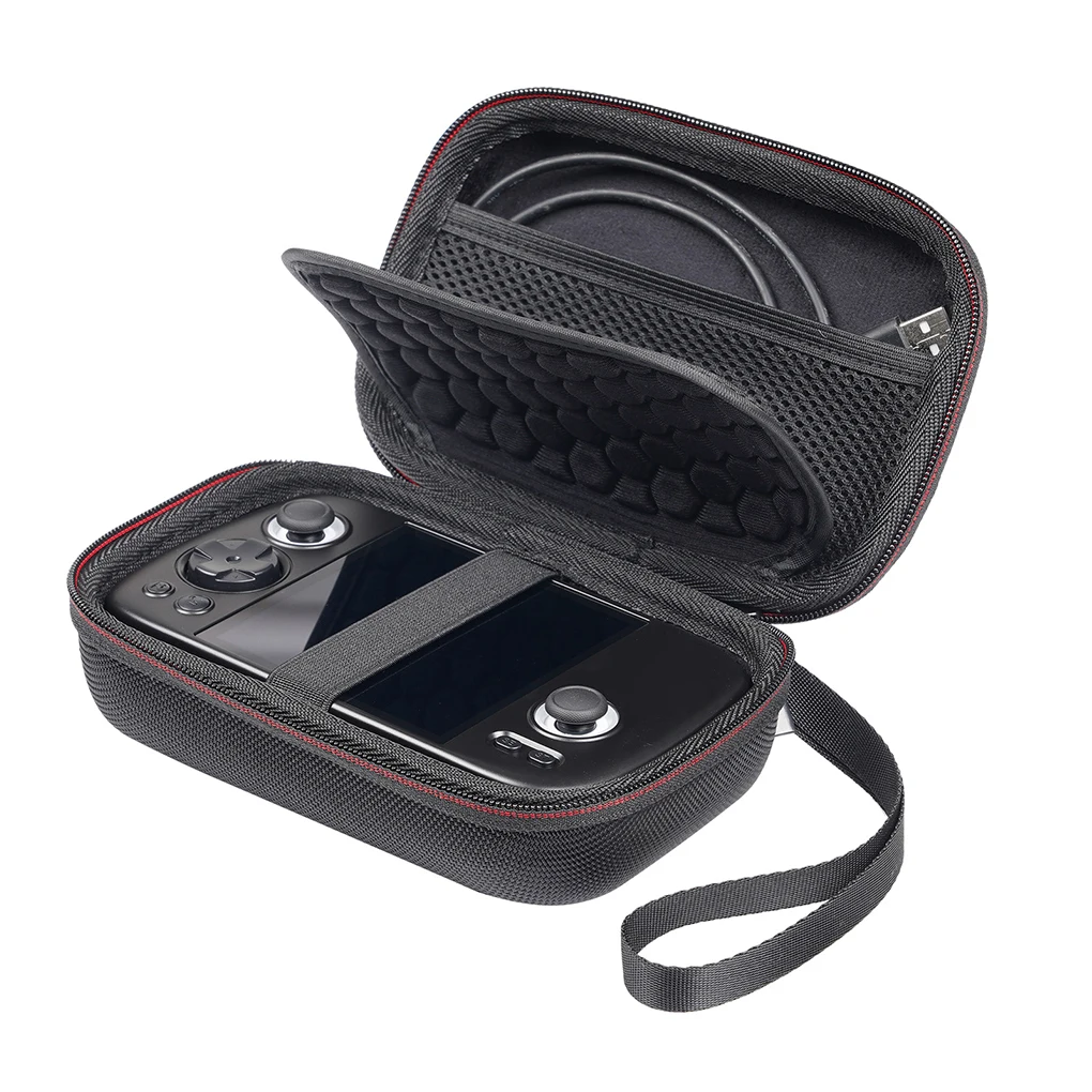 Shockproof EVA Hard Case For Anbernic RG Cube Fleece Interior Portable Hand Strap And Hard Shell