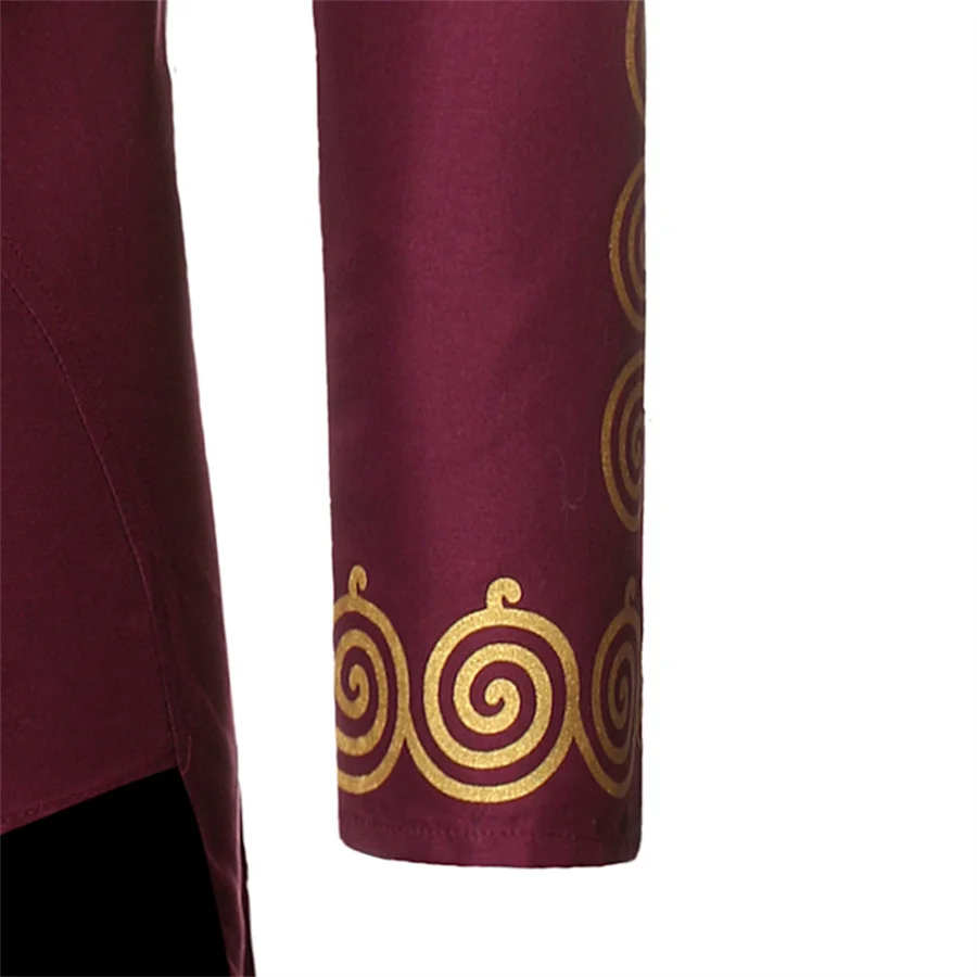 قمصان رجالية مسلمة عباية عربية إسلامية بياقة واقفة قميص كورتا الوطني المذهبي مطبوع بأكمام طويلة قميص رجالي ملابس الشارع الشهير