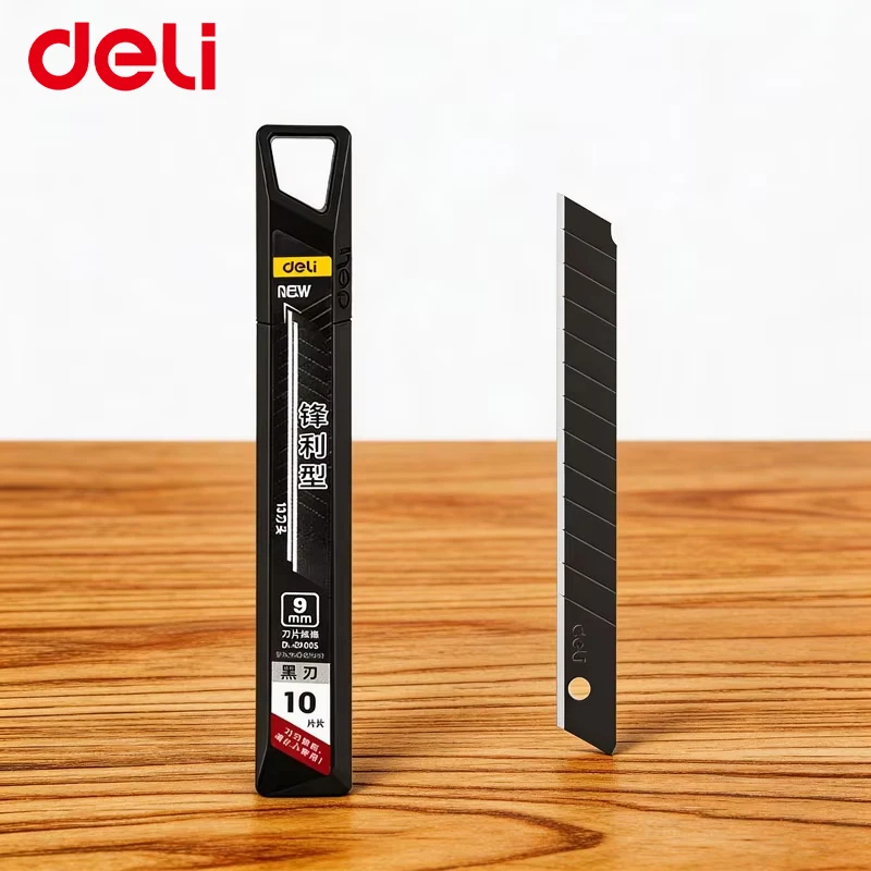 Black Blade Utility Knife 9mm 60 Degree Alloy Steel Razor Sharp Rust-Resistant Snap Off Blades For Precision Cutting Crafts