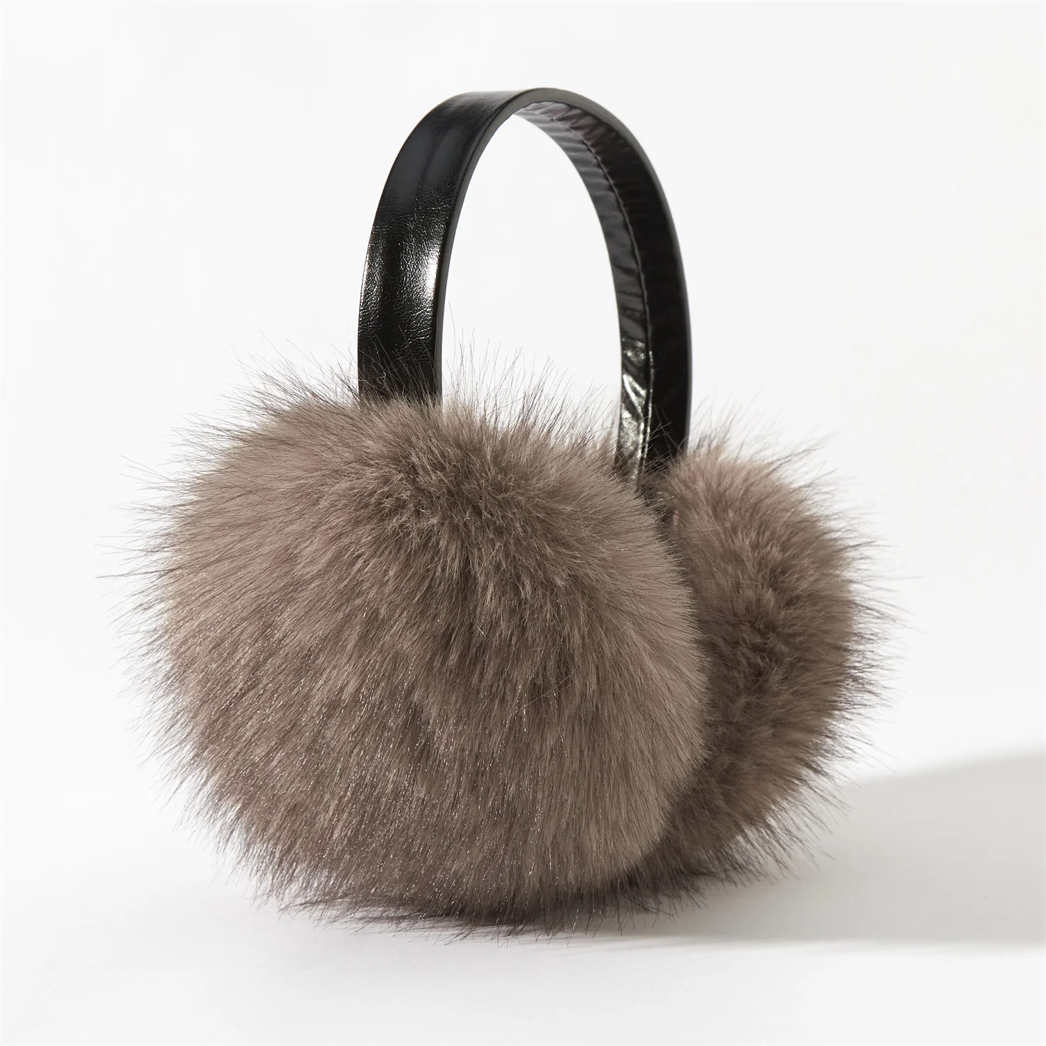 الفاخرة فو الثعلب الفراء غطاء للأذنين 2025 مبتكرة الرجعية الجلود عقال غطاء للأذنين الشتاء يندبروف الملحقات الدافئة #3