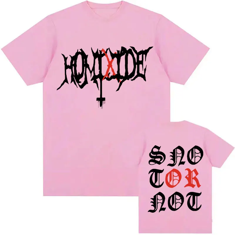 HOMIXIDE Gang Snot or Not Graphics Print Tee Shirt Men's Women Hip Hop Rap Harajuku T Shirt Fashion Oversized T-shirt Streetwear image 3