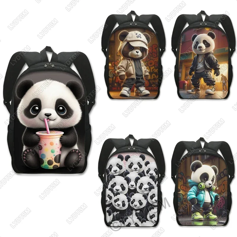 

Рюкзак с графическим принтом и милой пандой для питья чая с молоком для подростков, детские школьные сумки, рюкзак для мальчиков и девочек, сумка для книг, рюкзаки для ноутбука