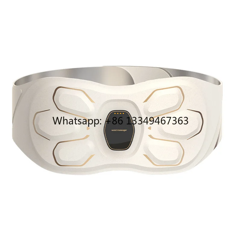 Ems Silver Ion Waist Massager with Thermal Red Light & Vibration Fat Burning Body Shaping Abdominal Moxibustion Belt