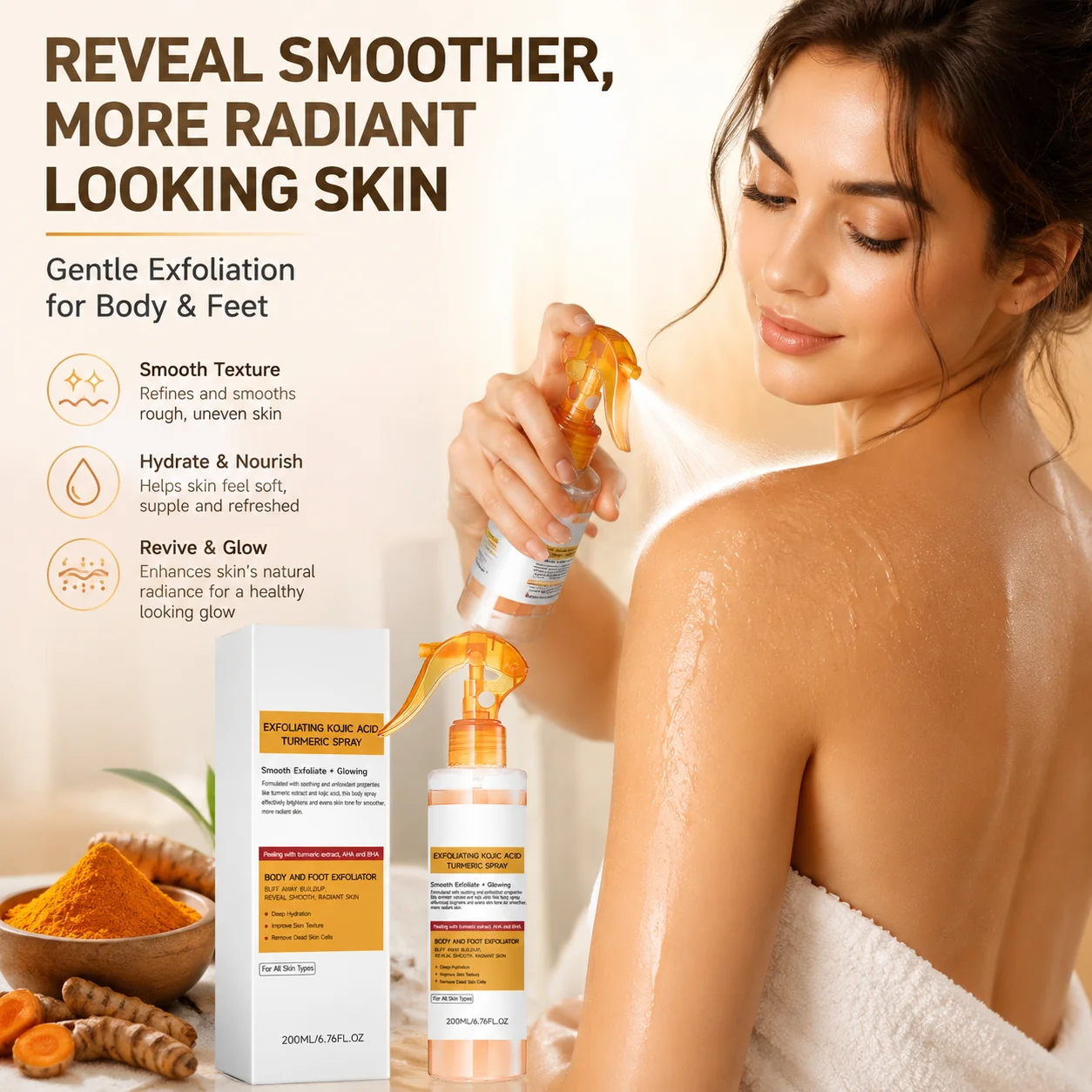 1-2-3-4-5pcs-200ml-exfoliating-body-spray-turmeric-skincare-mist-body-foot-smooth-care-gentle-deep-cleansing-for-all-skin-types