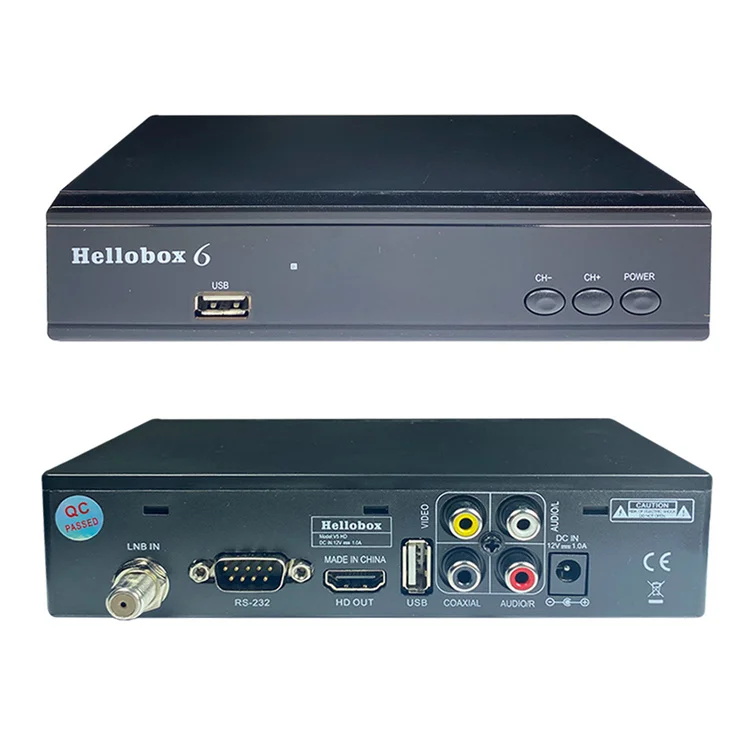 جهاز استقبال القمر الصناعي Hellobox 6 H.265 HEVC 1080P MultiStream/T2MI TV BOX فك DVB S2 مستقبل موالف