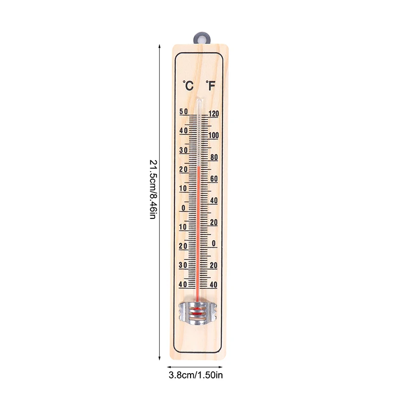 Wood Wall Hang Thermometer Indoor Outdoor Logger Meter Garden House Garage Garden Breeding Temperature Controller