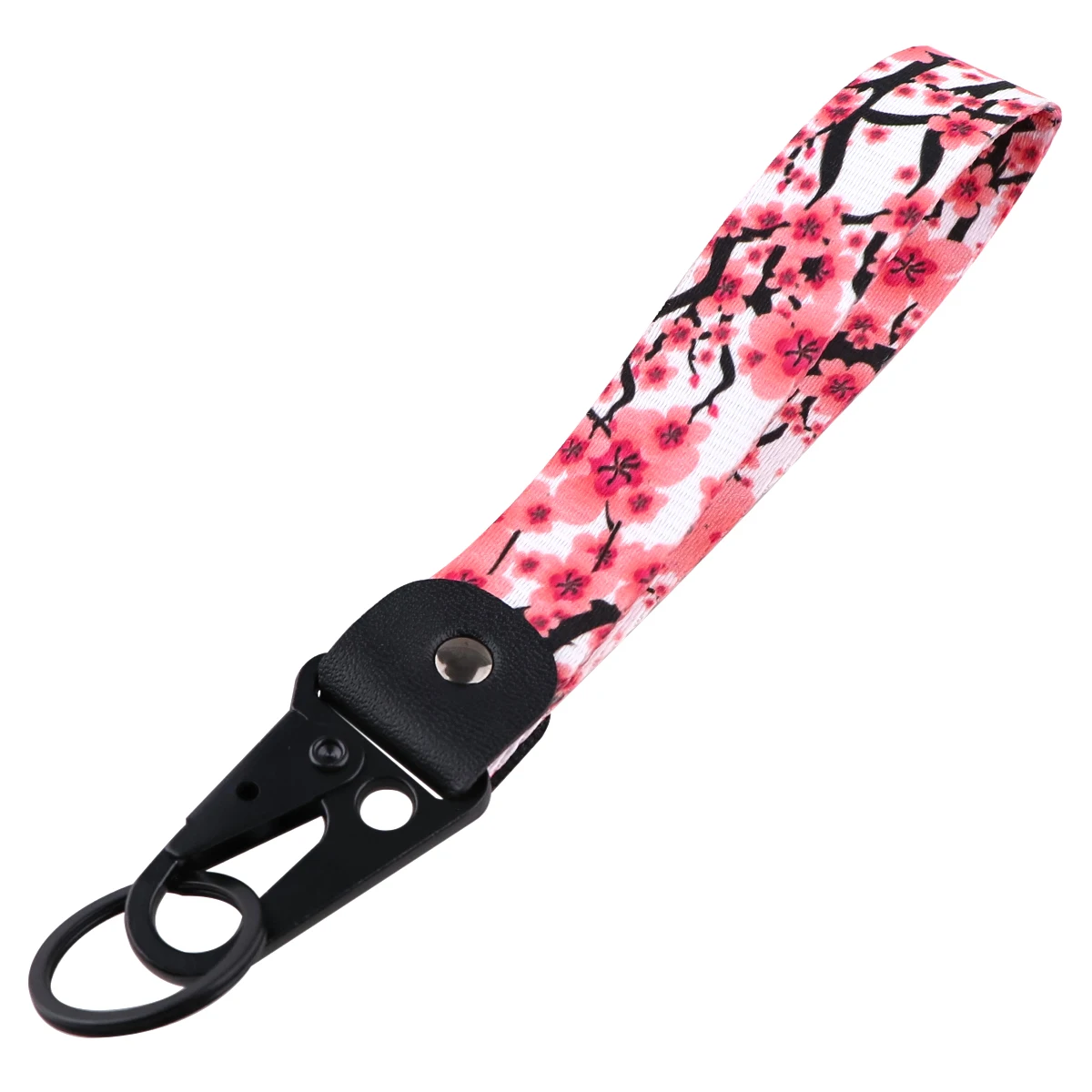 Sakura Auto-Schlüsselanhänger, Kirschblüten-Lanyard, Hängegurt mit Metall-Schlüsselhalter, Anhänger, Auto, Motorrad, Schlüsselanhänger, Zubehör, Geschenk – Detail 2