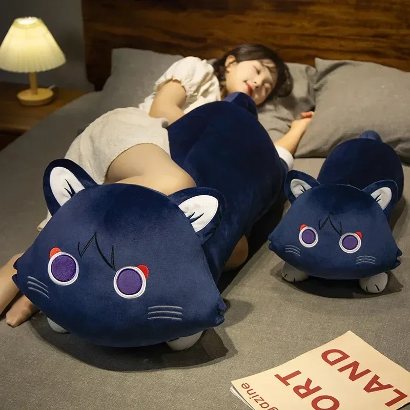 

60/100cm Genshin Impact Wanderer Fairy Tale Cat Plushie Pillow Soft Figure Toy Scaramouche Cotton Cosplay Kids Xmas Gift