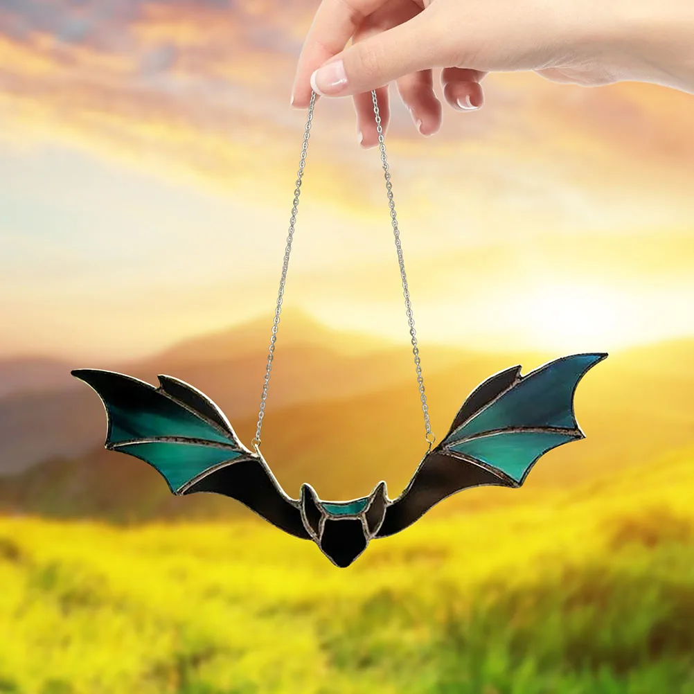 

Colorful Ornaments Halloween Bat Pendant Decorative Outdoor Hanging Party Supply Black Child