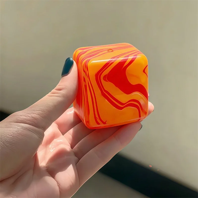 Nice Cube Rainbow Marbled Sensory Toy Maltose Stuffed Slow Rising Anxiety Relief Hand Exercise Ball ADHD Autism for Adults Gift