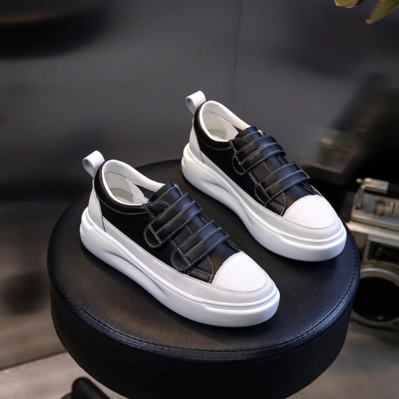 Top Quality White Shoes Women Korean Flat Shoes Leather Shallow Mouth Breathable Casual Sneaker Spring Autumn Style