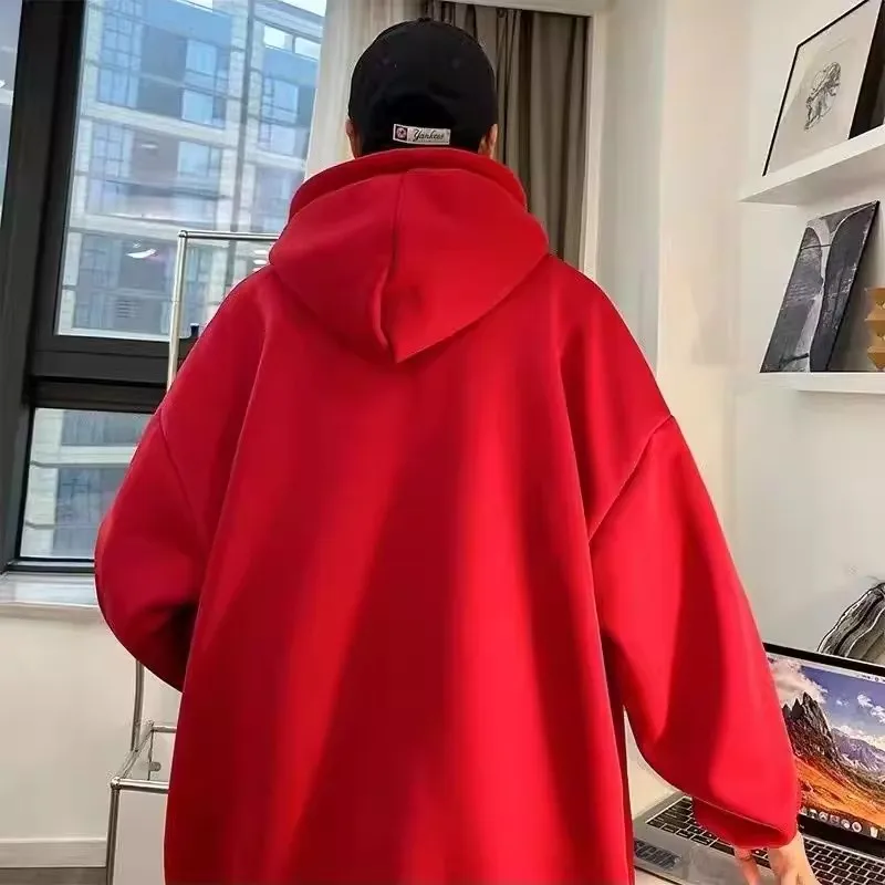 

Худи оверсайз в американском стиле, повседневная толстовка свободного кроя для весны и осени, верхняя одежда