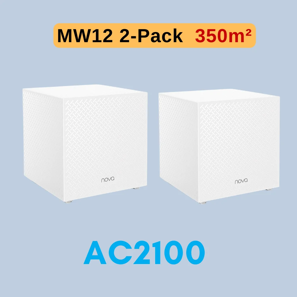 Tenda Mesh Wifi Router 2100Mbps MW12 Gigabit Dual Band Wireless Roteador AC2100 2.4&5GHz Network Mesh Range Extender Cover 500m² image 3