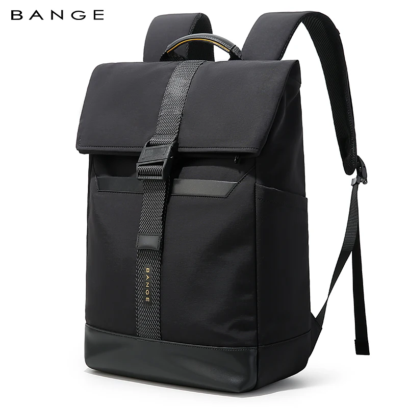بانج لينة كبيرة 15.6 بوصة كمبيوتر محمول قابلة للتوسيع على ظهره خفيفة الوزن مقاوم للماء الرجال عادية حقيبة ظهر للسفر حقيبة مدرسية مع مشبك #1