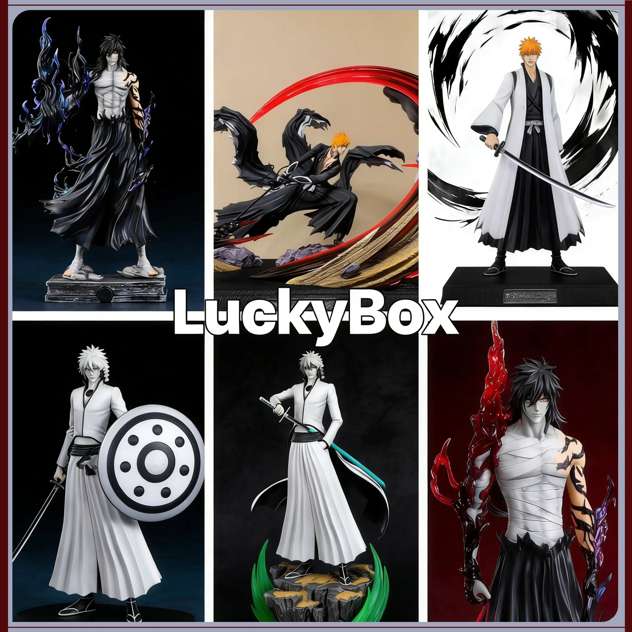 

Bleach Dark Anime Blind Box Figures Premium Soul Reaper PVC Mini Display Collectible Model Toy Gift