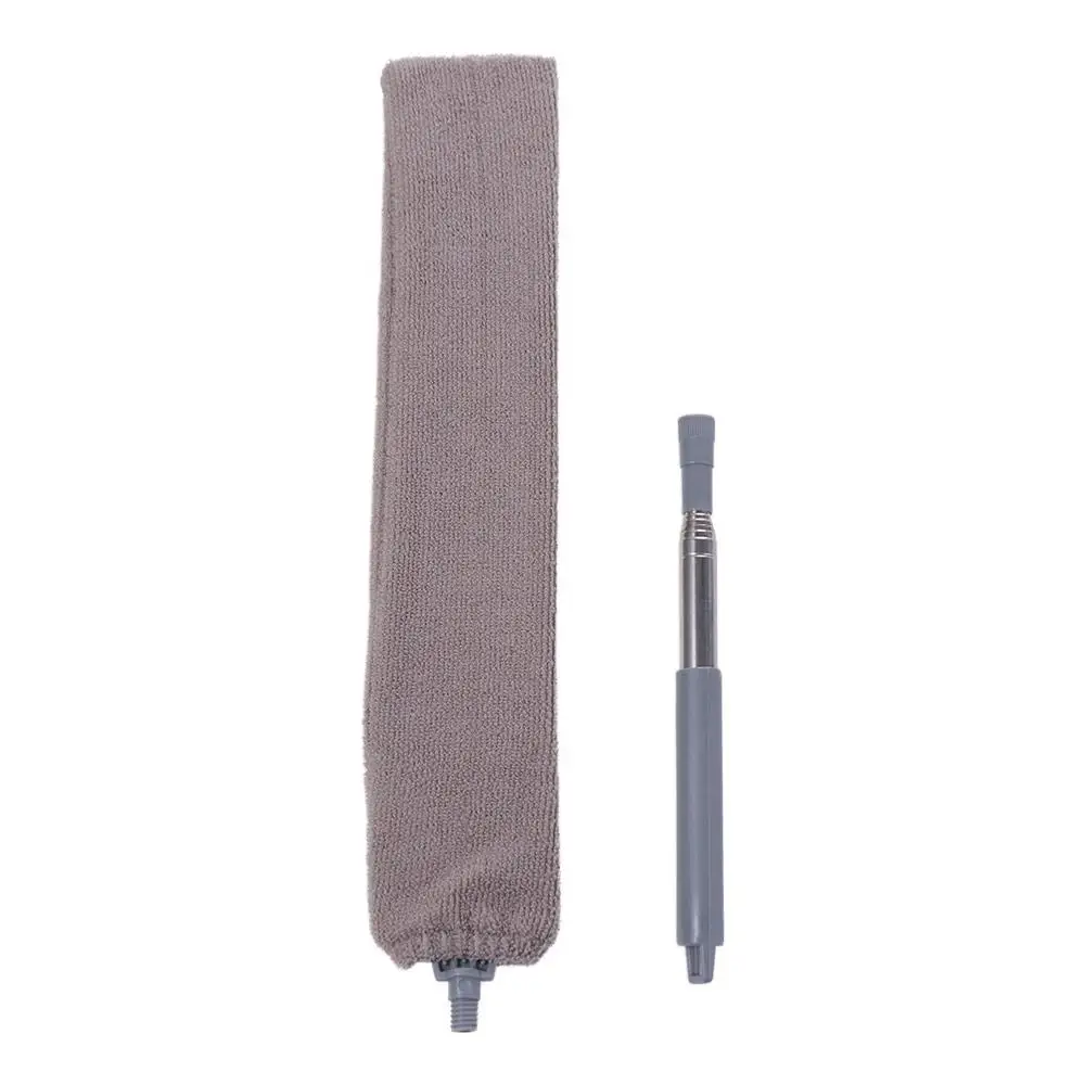Retractable Long Handle Cleaning Mop Microfiber Head Adjustable Furniture Crevice Brush Washable Flexible Window Duster Scrubber