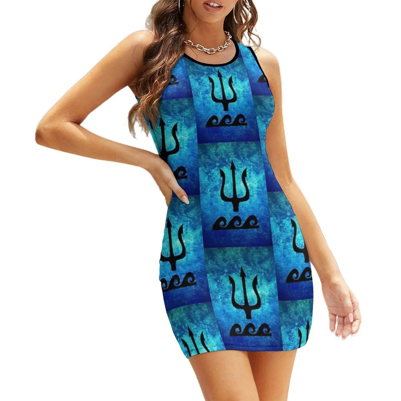 

Poseidon Sleeveless Sundress elegant women's sets dress for women summer luxury woman party dress women's dresses luxury