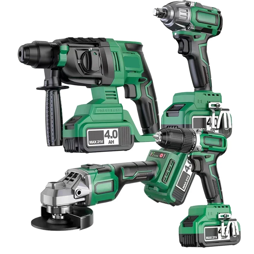 Combo Mini 10mm Power Drills Wireless Electrical Cordless Brushless Impact & Hammer Drill Lithium Battery Cordless Tools