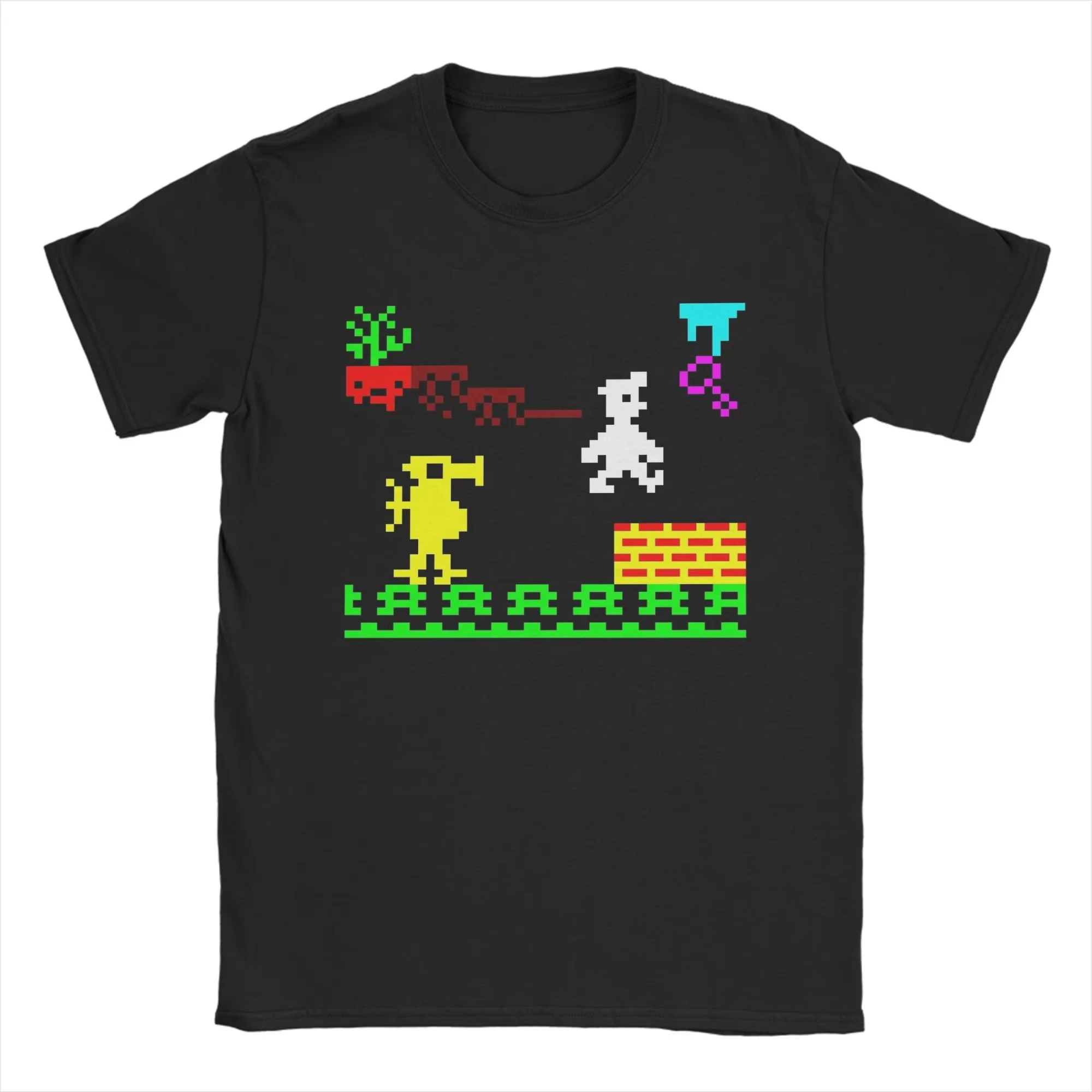 2025 Vintage Sinclair ZX Spectrum Manic Miner T-Shirts Men Crew Neck Pure Cotton T Shirts Short Sleeve Tees Plus Size Clothing