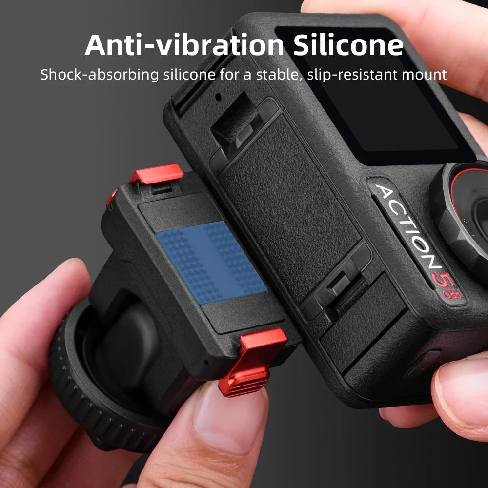 Base de liberação rápida flymile sapata fria para dji osmo action 5 pro/4/3 gimbal base de liberação rápida para acessório de montagem de remoção rápida