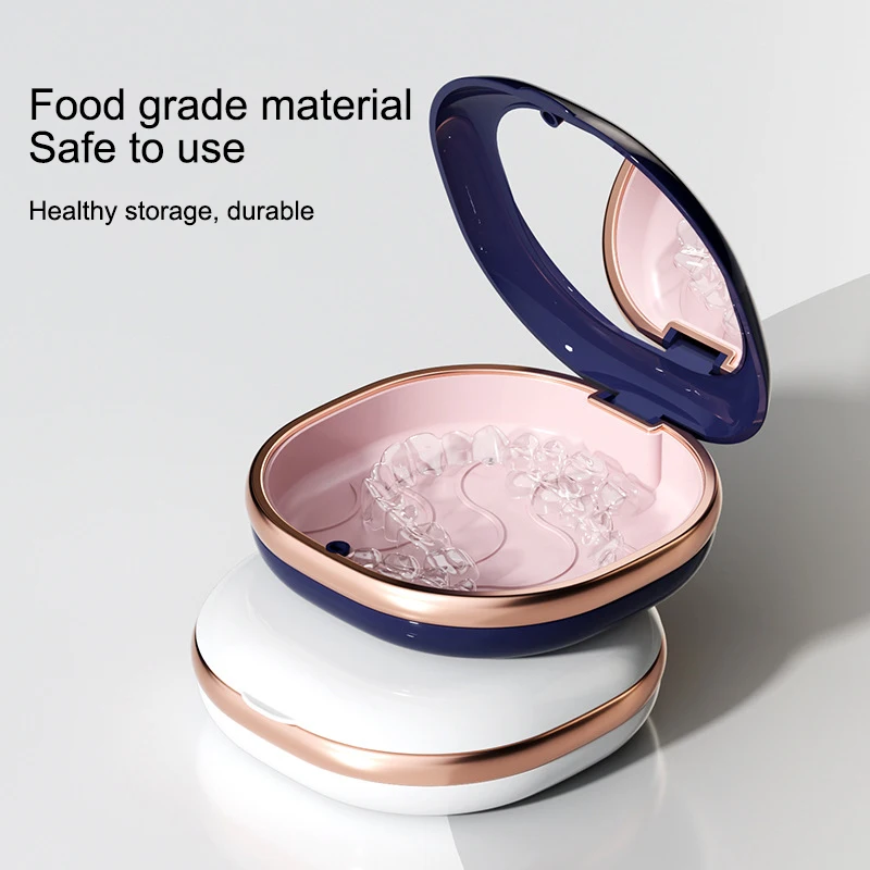 للأسنان السفر كاذبة أسنان صناديق 1 قطعة الأقواس حالة الأسنان التجنيب صندوق حالة المغناطيسي أليجنر حامي الفم الحاويات