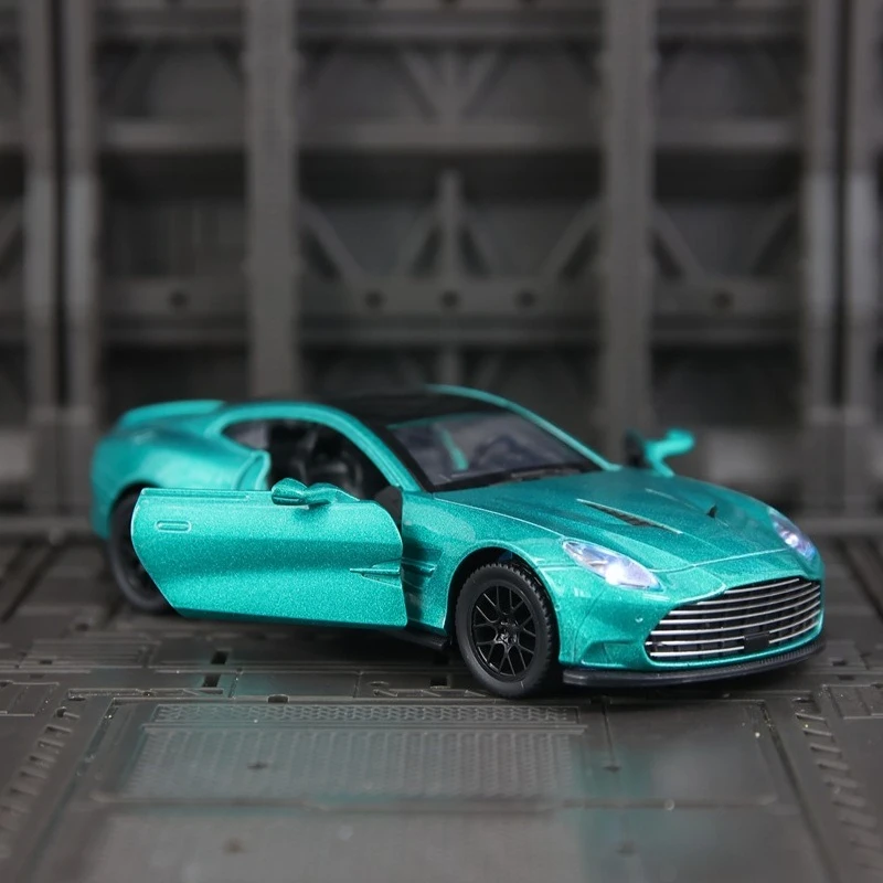 

1:34 Vanquish 2025 alloy supercar model has sound and lighting functions two doors on both sides that can be opened