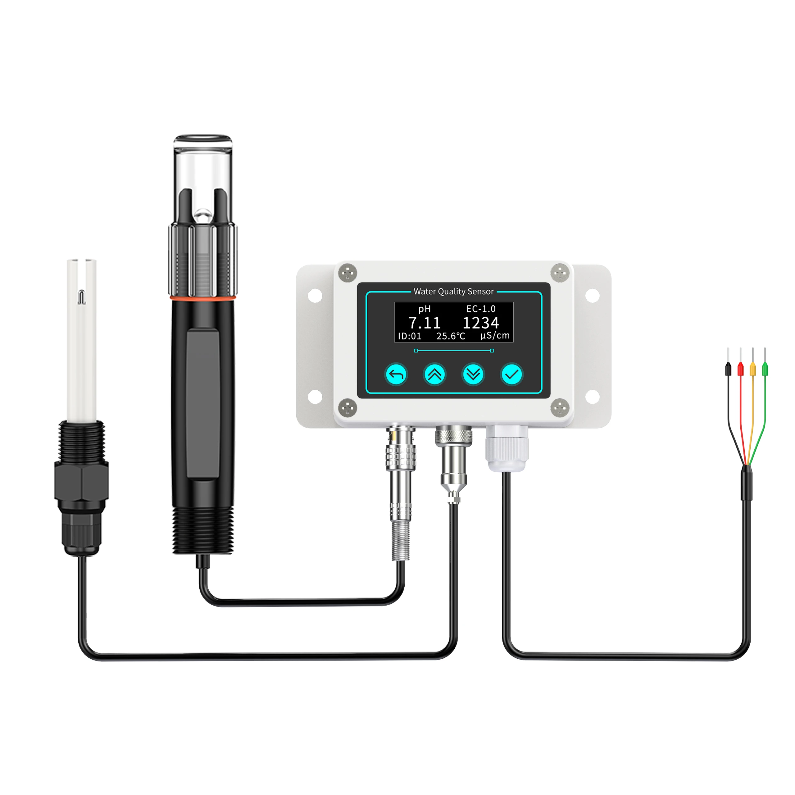 Smart RS485 4-20mA Temperature Monitoring Device for IoT Water Treatment Projects Multi-parameter PH EC Water Quality Sensor