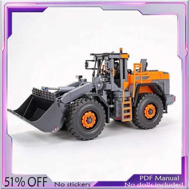 2617PCS Big Wheel Loader MOC Building Blocks Model Custom Puzzle DIY Engineering Construction Site Vehicle Assembly Toy Gift
