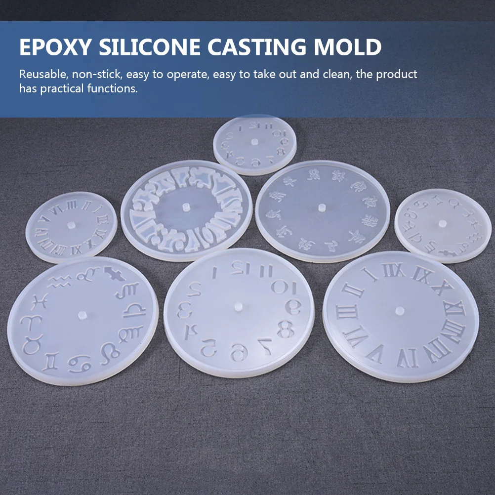 

DIY Silicone Clock Mold Epoxy Flexible Silicone Mold for Clock Plate Making Crafting Resin Casting Supplies DIY Supplies