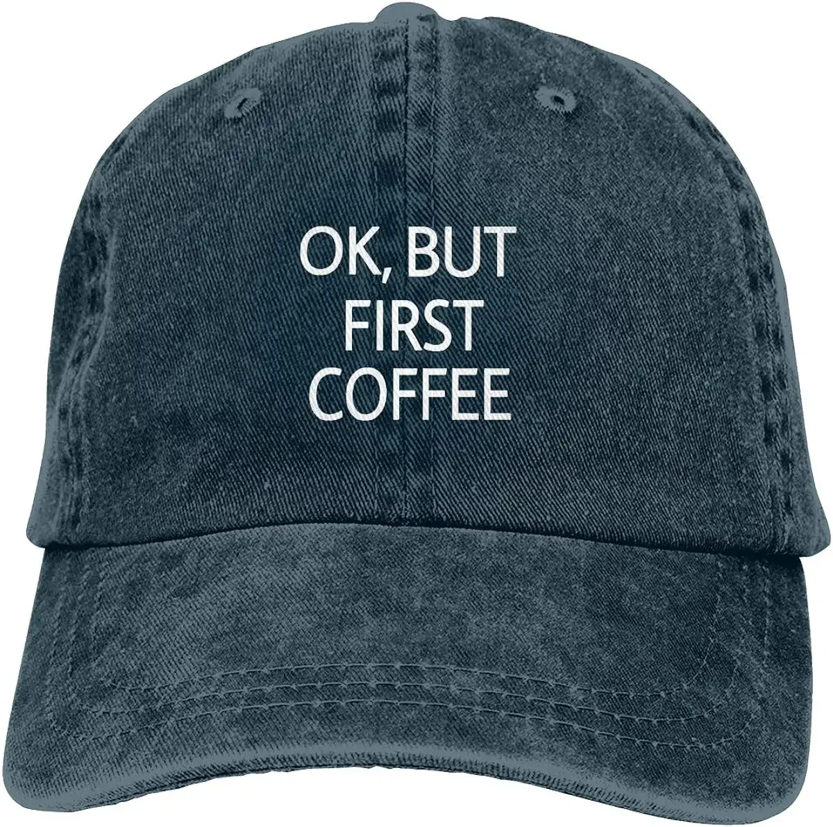 

OK BUT First Coffee Унисекс Регулируемая ковбойская шляпа Danln для взрослых Casquette