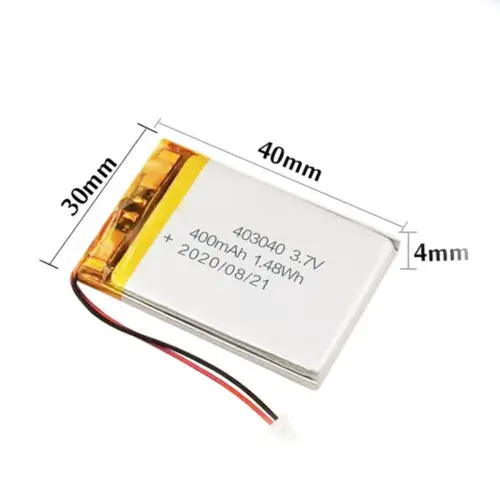 

Rechargeable 3.7V 450Mah 403040 Polymer Ion Battery For MP3 ELECTRIC TOYS MOBILE POWER DVD SMART WATCH CAMERA POWER BANK