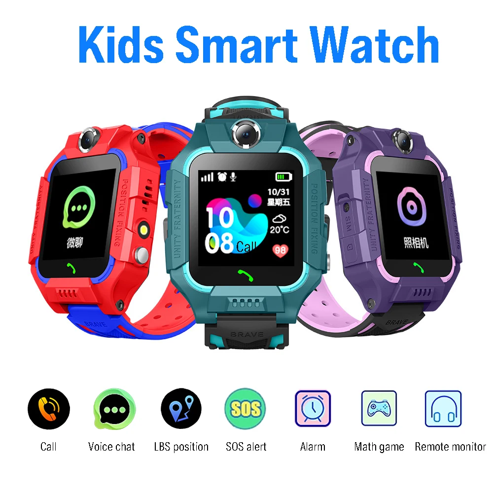 

Детские умные часы, детские 2G SIM-карта, LBS, GPS, спортивные умные часы, детская электроника, цифровые водонепроницаемые часы IP67, для Android iOS