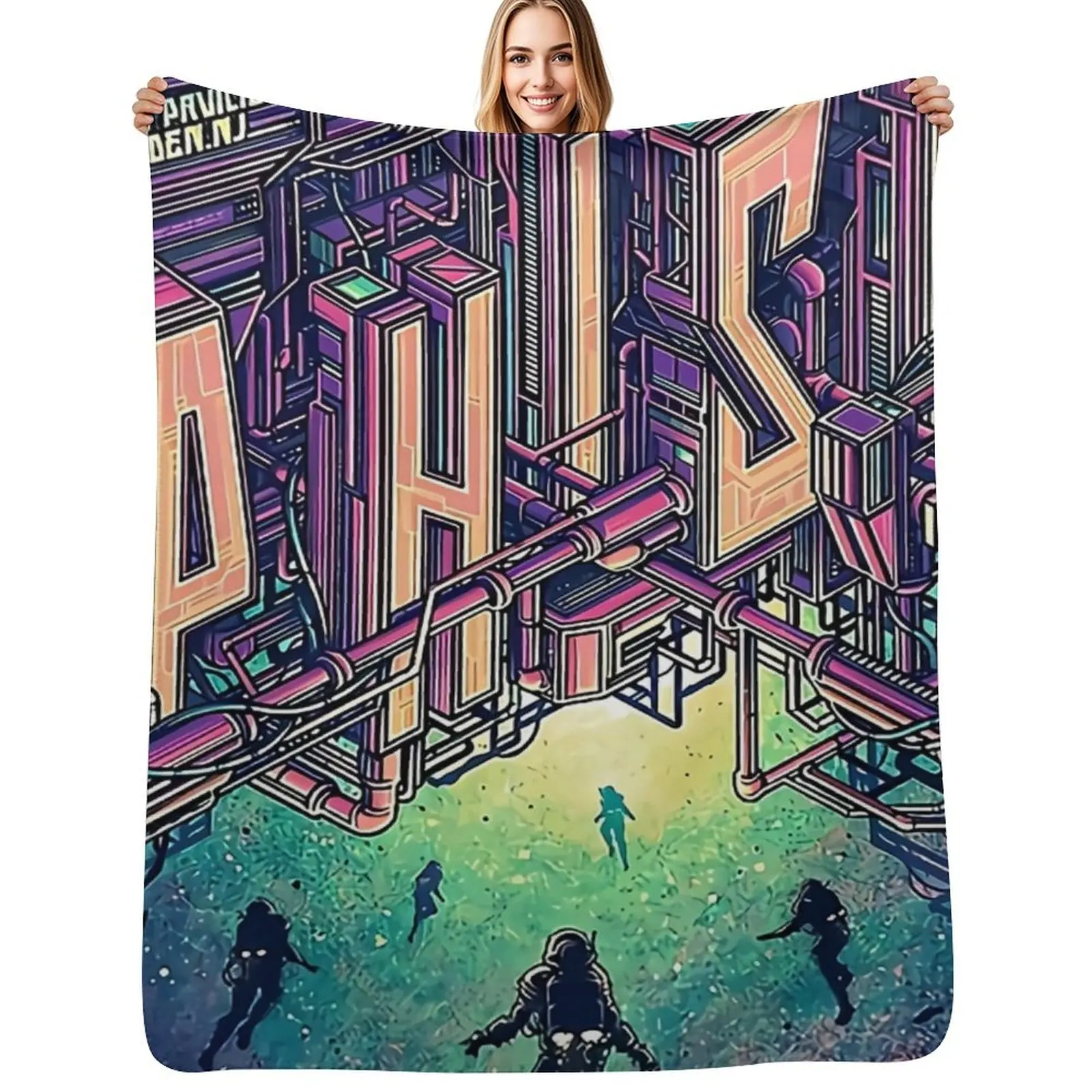 phi phis - Throw Blanket Faux Fur Soft Warm Blanket for Bed